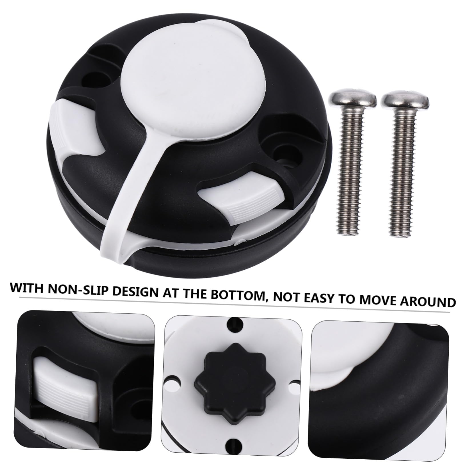 Base de Montaje Redonda para Kayak, Accesorio para Soporte de Caña de Pescar, Material Resistente Tornillos, Compacto y Portátil, Adecuado para Pesca en Bote y Canoa