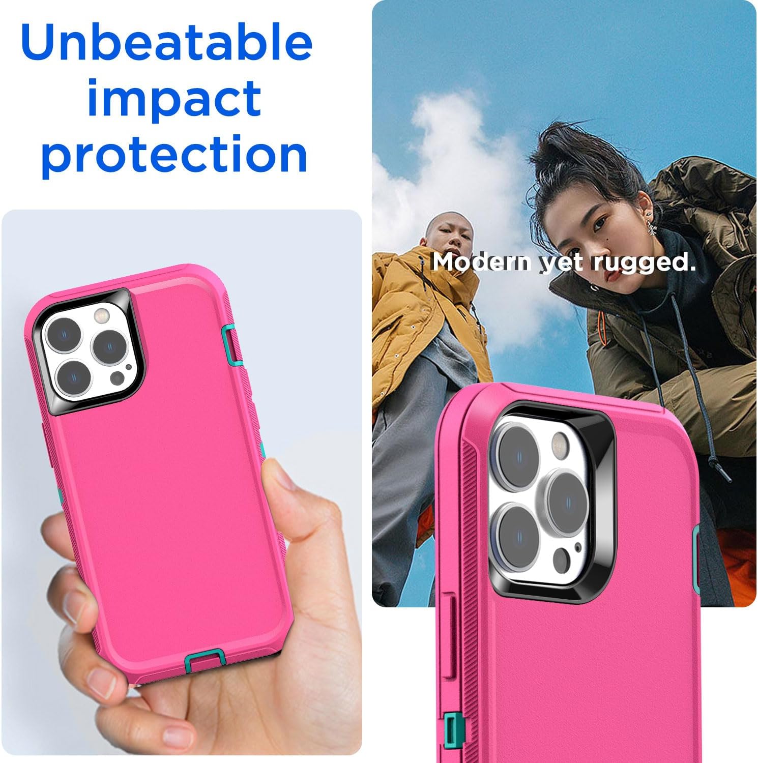 AICase for iPhone 13 Pro Max/12 Pro Max Case with Glass Protector,Heavy Duty Drop Protection Full Body Rugged Shockproof/Dust Proof Military Protective Tough for iPhone 13 Pro Max/12 Pro Max 6.7“_4