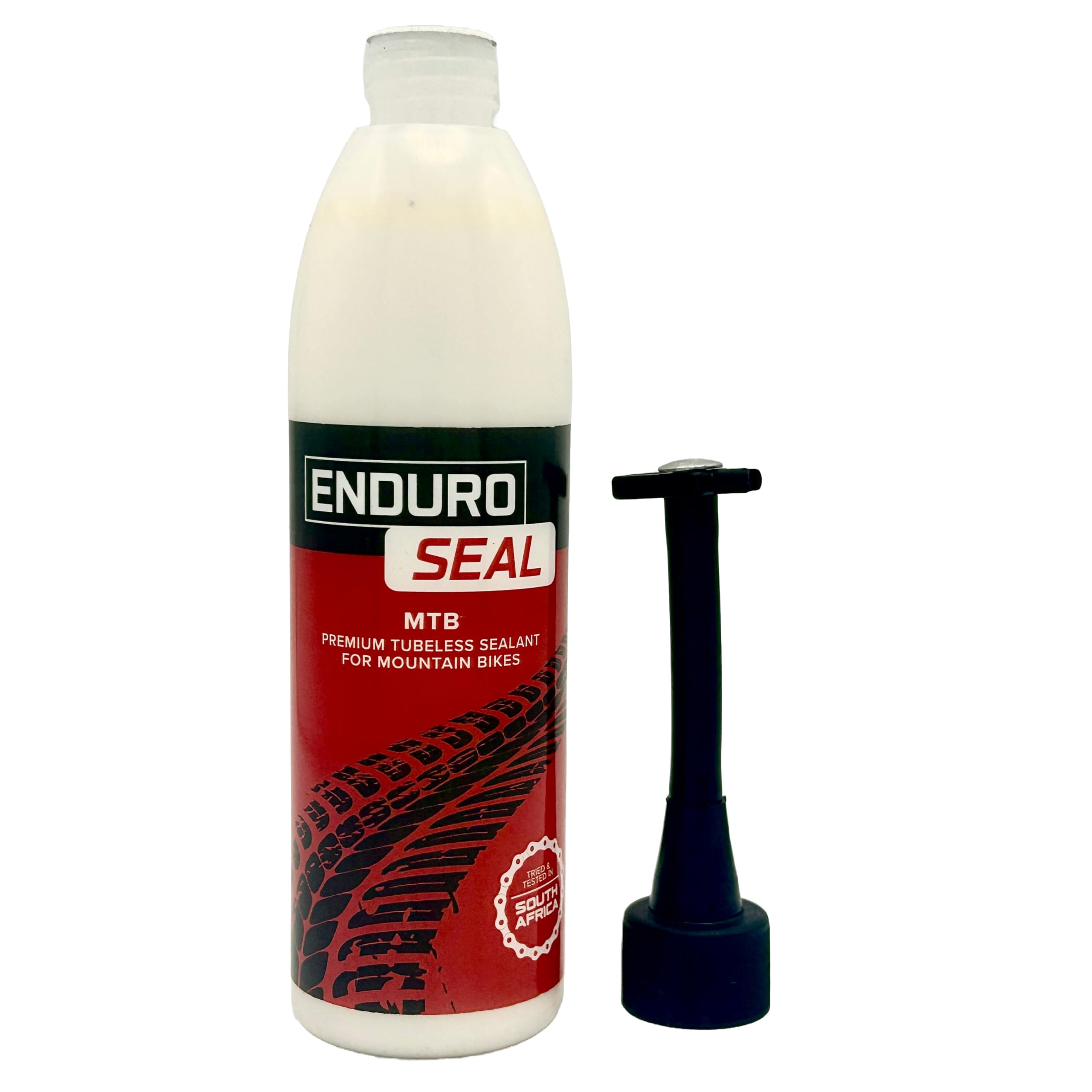 Enduro Seal Tubeless Tyre Sealant 250ml in Reusable Applicator Bottle, Super Fast Acting Puncture Repair for Mountain Bikes (includes Valve Core Tool)