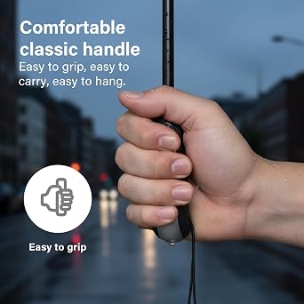 Vivo Technologies Unisex Windproof Travel Umbrella, 103cm Canopy, Durable Polyester, Waterproof & Reinforced, Comfortable Handle, Fast-Drying, Protective Carry Sleeve – Large Coverage for Two