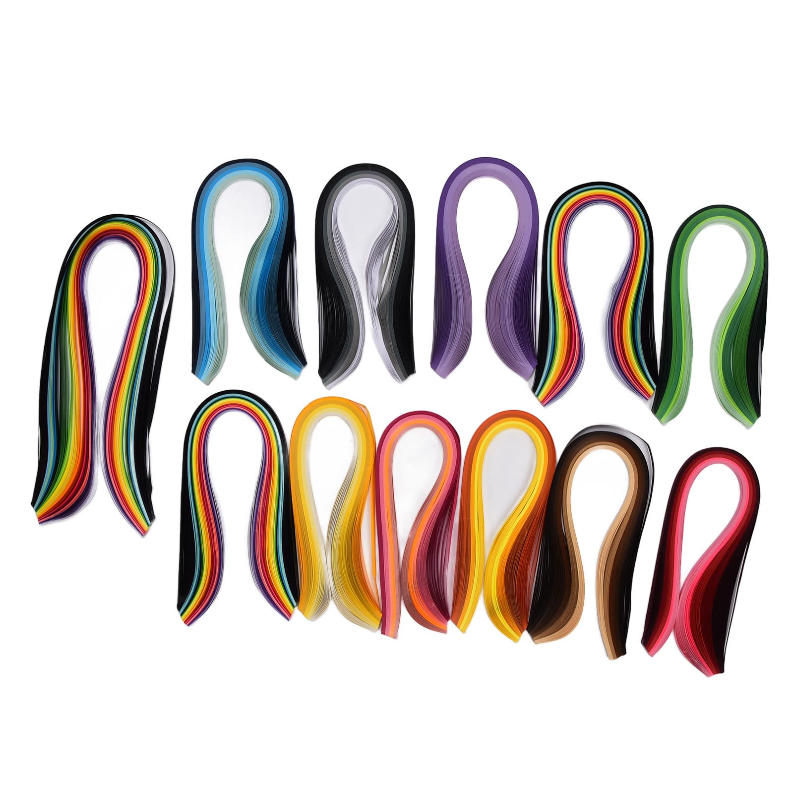 ZMCPODALK Papier-Quilling-Sets – Komplettset mit 1260 Streifen, Quilling-Werkzeuge für Anfänger inklusive Pinzette, Wickelscheibe und Ahle – DIY-Papier-Filigran-Bastelset für Kinder,
