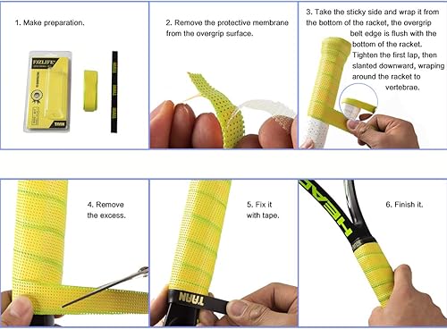 Miniatura 5 de Agarre de raqueta de tenis en la serie TAAN-Classic - Perforado Super Absorbente-Ultra Cushion Reemplazo de Tenis