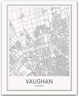 Vaughan Poster, Vaughan Map, Map of Vaughan, City Map Posters, Modern Map Art, City Prints, Map Wall Decor, Minimal Print, Map Poster, City Poster, City Map Wall Art, Minimalist Posters, 8x10
