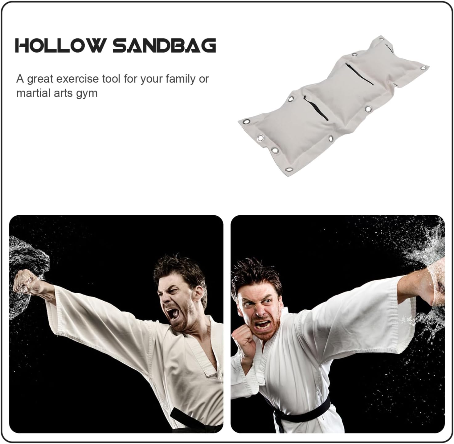 Garneck 1pc Wall-Mounted Wing Chun Boxing Bag Sticky sandbag Wing Chun Wall Bag Training Wing Chun Kick Bag Iron Palm Bag Boxing Empty sandbag fu Punch Bag Canvas Fitness