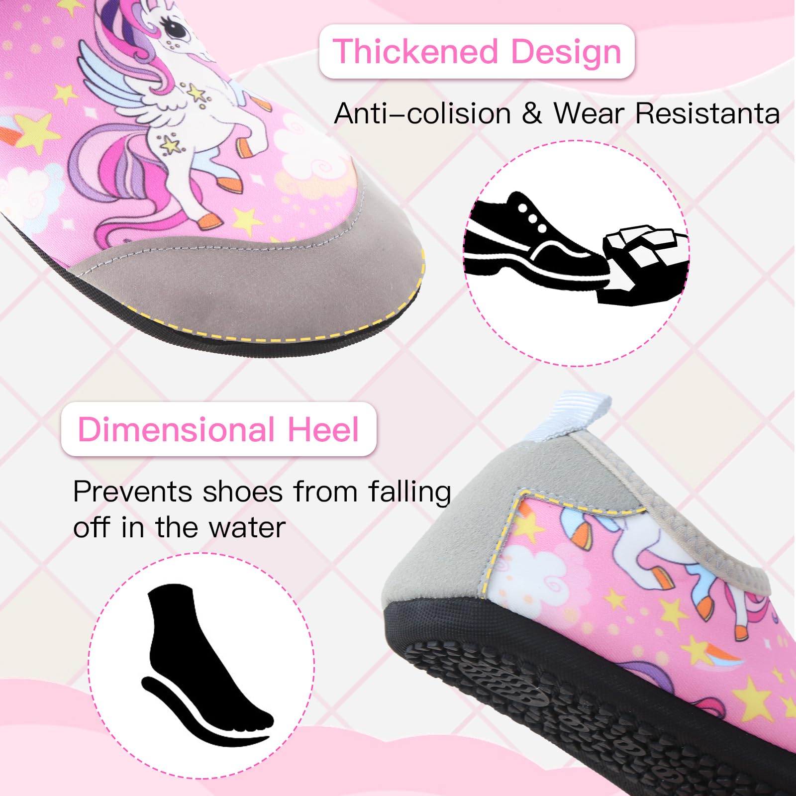 Scarpe da Acqua Bambini Ragazze Ragazzi Antiscivolo Rapida Asciugatura Scarpe da Acqua Scarpe da Spiaggia