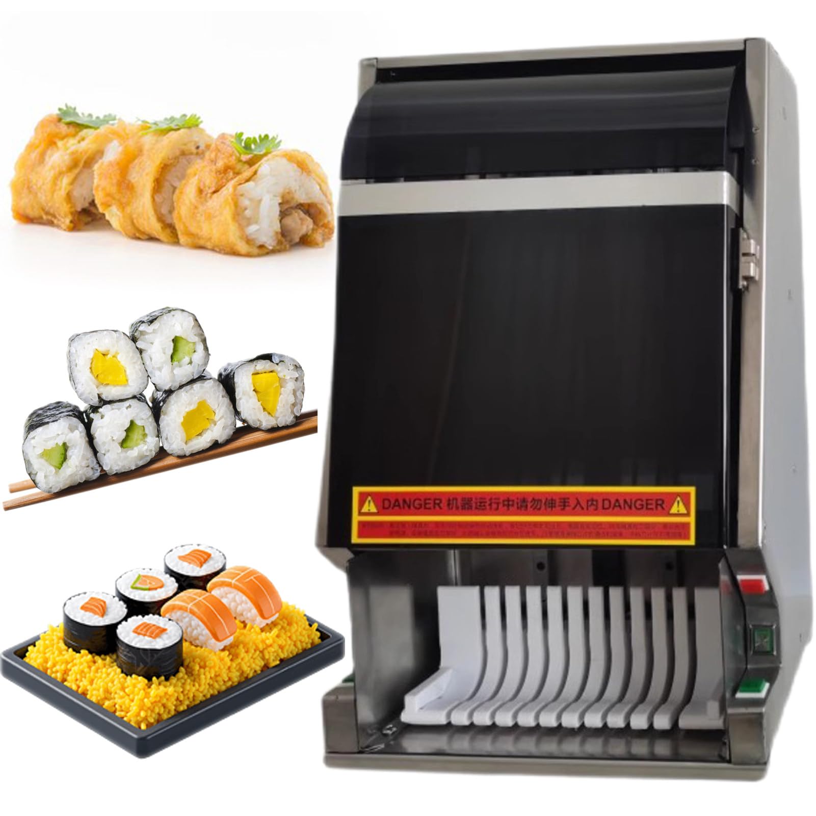 AYCDL Commercial Sushi Roll Cutter with Removable Blade for Efficient Sushi Making,12slices,12slices