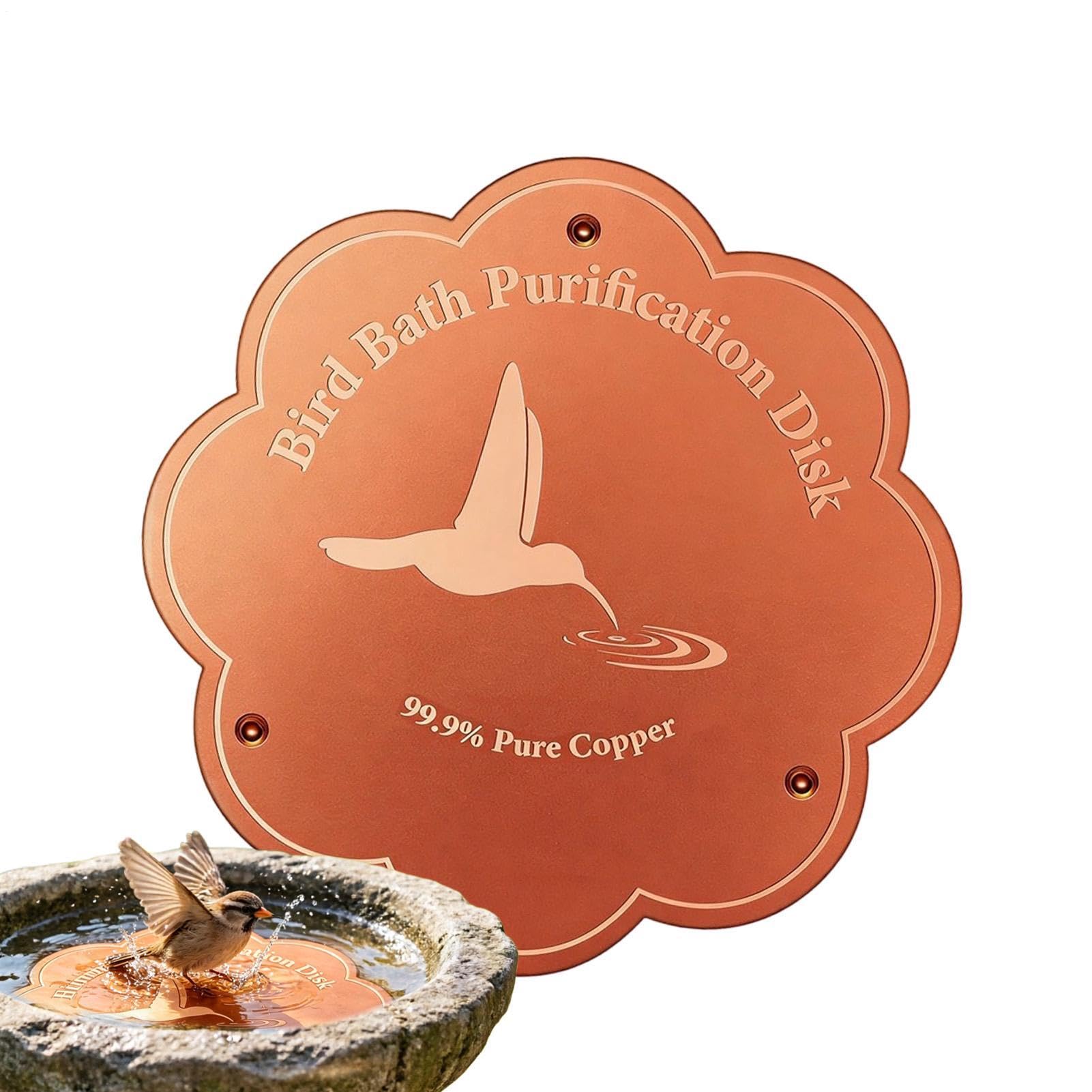 Disco de cobre para baño de pájaros ideal para fuentes de patio