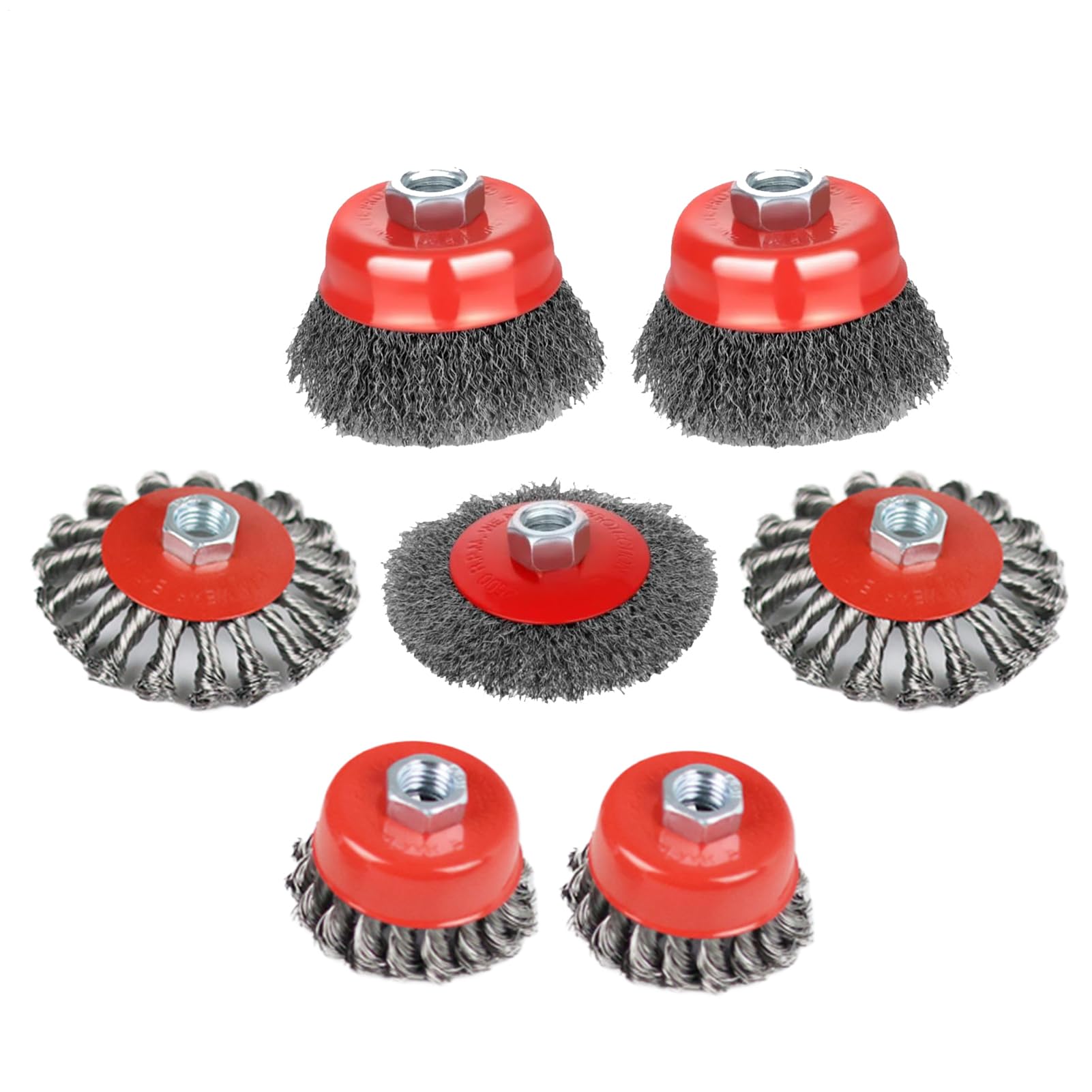 Spazzola A Filo Per Smerigliatrice Angolare Set Da 7 Pezzi Resistente Per | Utensili per Lavorazione Metallo Acciaio Inossidabile Legno