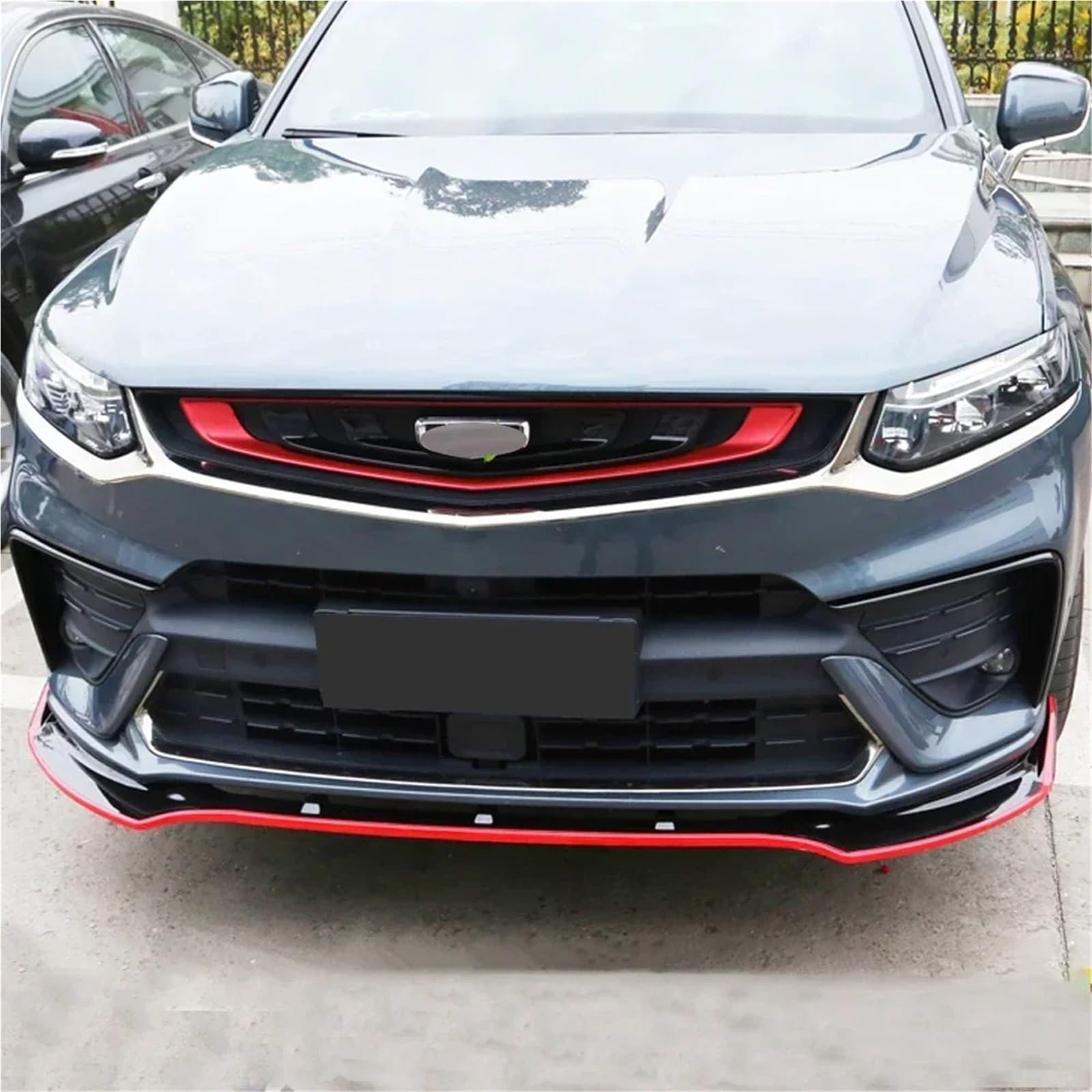 Compatible for Geely 2019-2021 Tugella Xingyue FY11 Car Front Bumper Splitter Lip Spoiler Diffuser Guard Exterior Accessories Body — view 3
