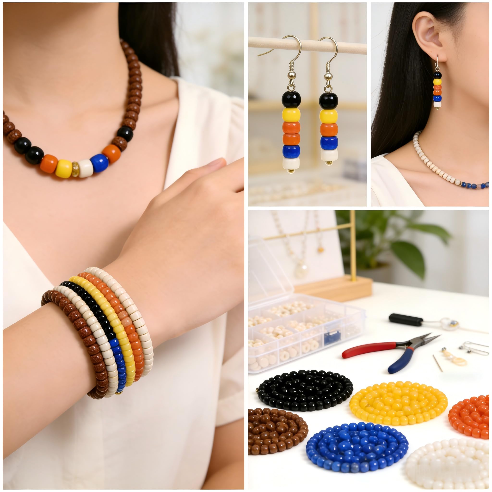 Amazon.co.jp: 2ストランド 2x4mm Rondelle & Heishi ディスク純正