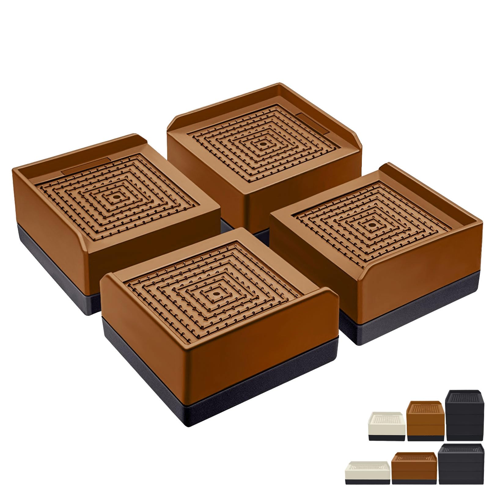 Snapklik.com : ANNKUT Bed Furniture Risers 1.5 Inch, Square Adjustable ...