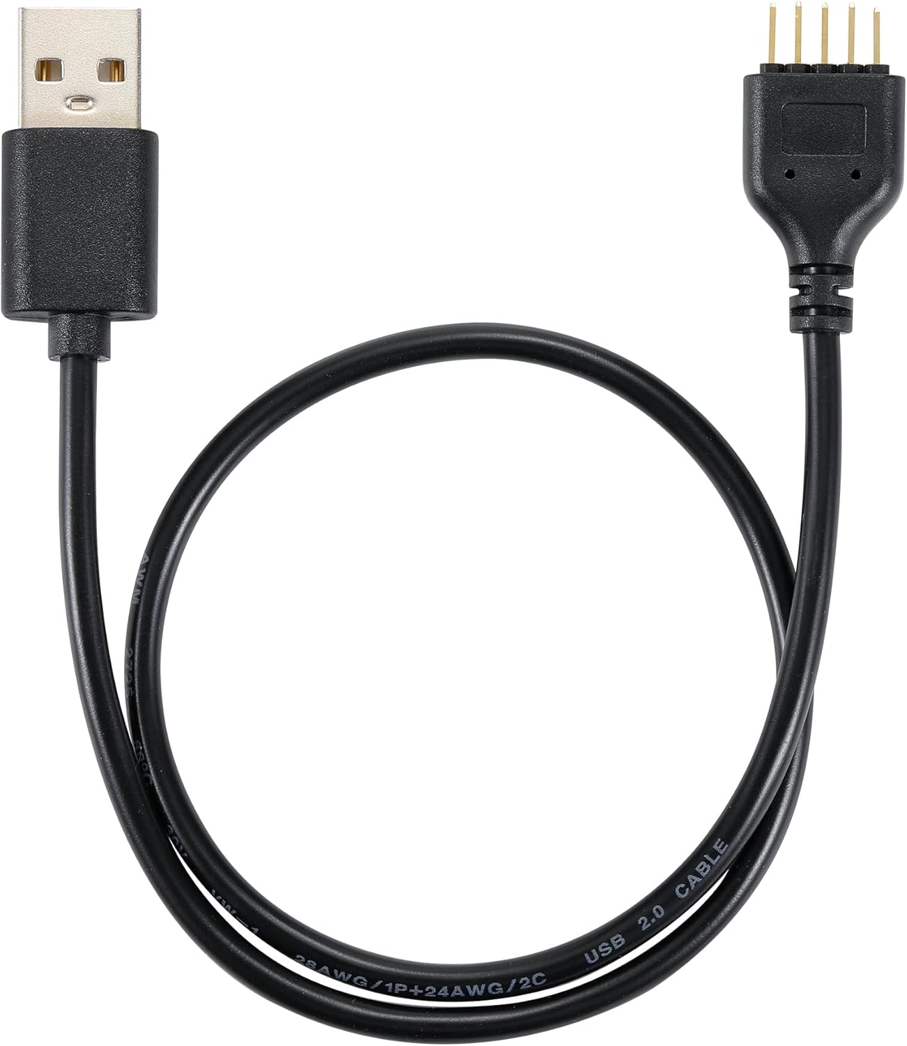 MZHOU Motherboard USB 2.0 9-PIN to USB A Header Cable, 9PIN to USB 2.0 Type A Male Extension Port, USB Header Cable Extension Adapter for Computer Internal Motherboard USB Device Cable(40CM)