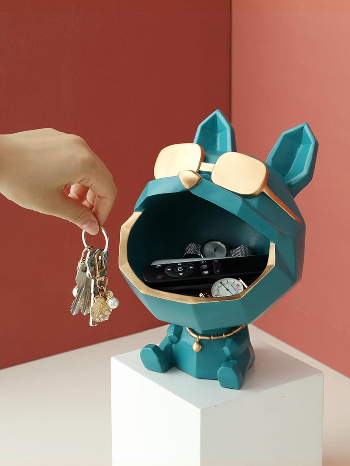 RIUKIU Mini Key Storage, Living Room Table Decorations, Shoe Cabinet Home Decoration Ornaments, Color Selection. Green