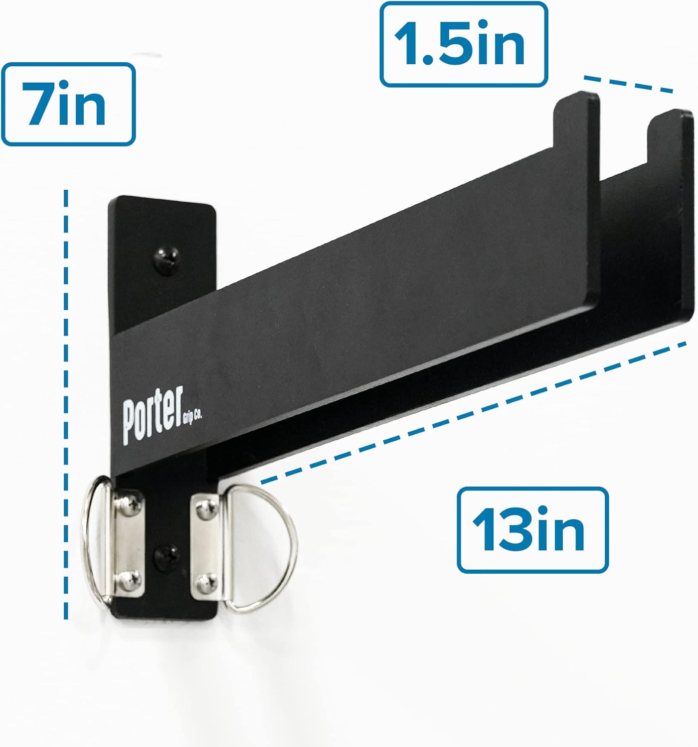 C Stand Wall Mount Bracket - Rack Wall Storage - Light Stand Bracket - Holds 5 C Stands - Heavy Duty Steel Production Hanger - Studio Organizer