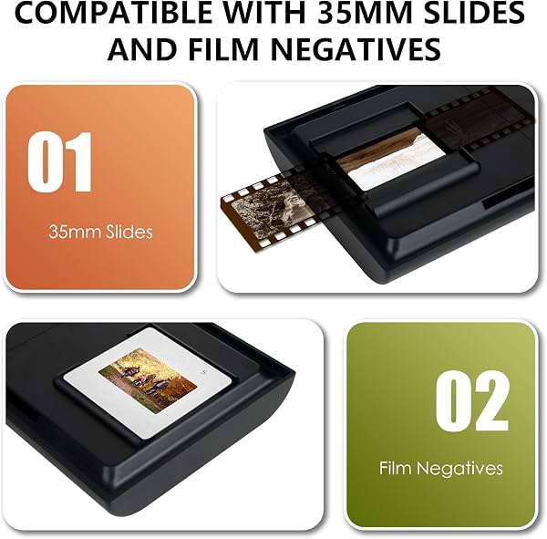 DGODRT Mobile 35mm Film Scanner, slide scanner for old slides, convert 35mm slides and negatives (black and white and colour) to digital photos with your mobile phone, support for editing and sharing - 3