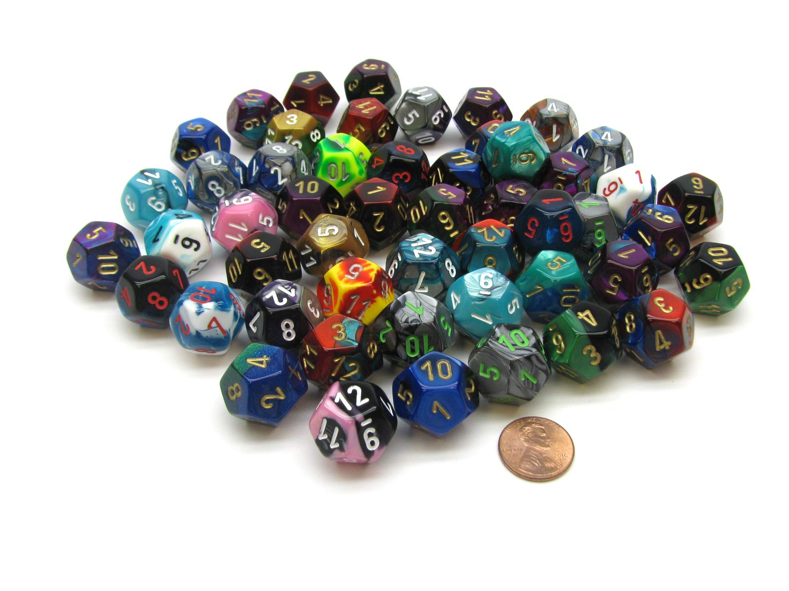 DND Dice Set-Chessex D&D Dice-16mm Assorted Gemini Plastic Polyhedral Dice Set-Dungeons and Dragons 
