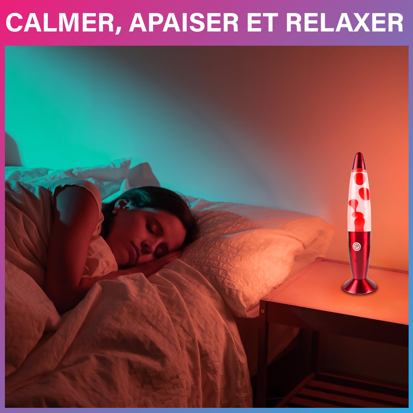 Luxvista Lampe à Lave Rouge 37CM Liquide Transparent et Lave Rouge Lampe D'Ambiance pour Décoration Chambre Salon Bureau Lampe Magma Cadeau Pour Adultes Et Enfants avec 2 Pièces E14 Ampoule
