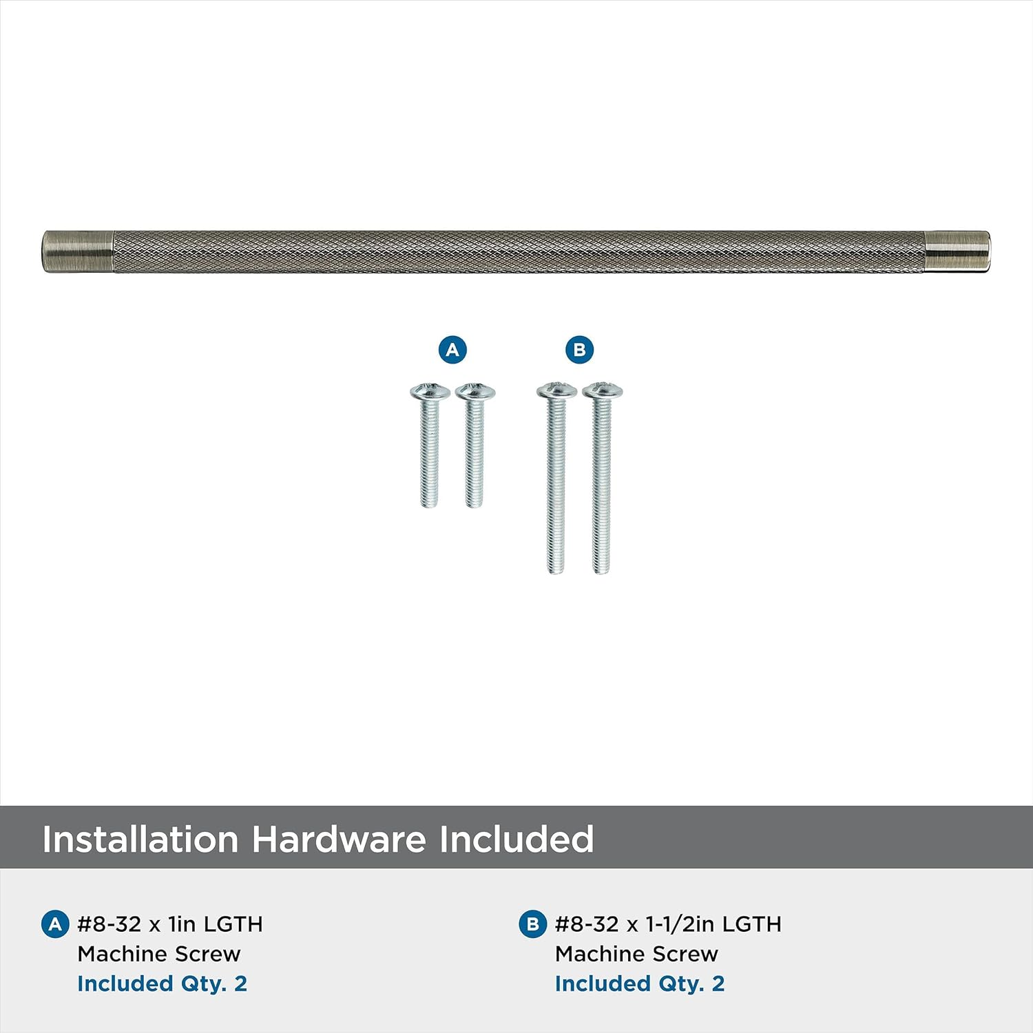Amerock | Kitchen Cabinet Pull | Gunmetal | 12-5/8 in (320 mm) Center-to-Center | Bronx | 1 Pack | Furniture Hardware | Cabinet Handle | Bathroom Drawer Pull