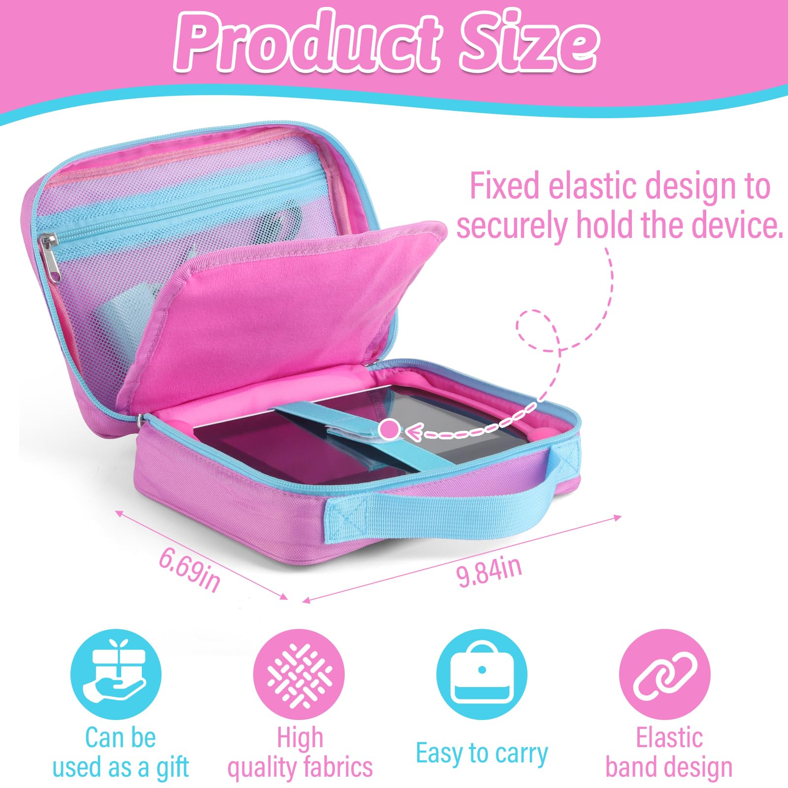 Condition photo showing New/Like New for Carrying Case for Leapfrog LeapPad Ultimate Ready, Portable Storage Bag with Handle Compatible with Leap Pad School Tablet (Pink)