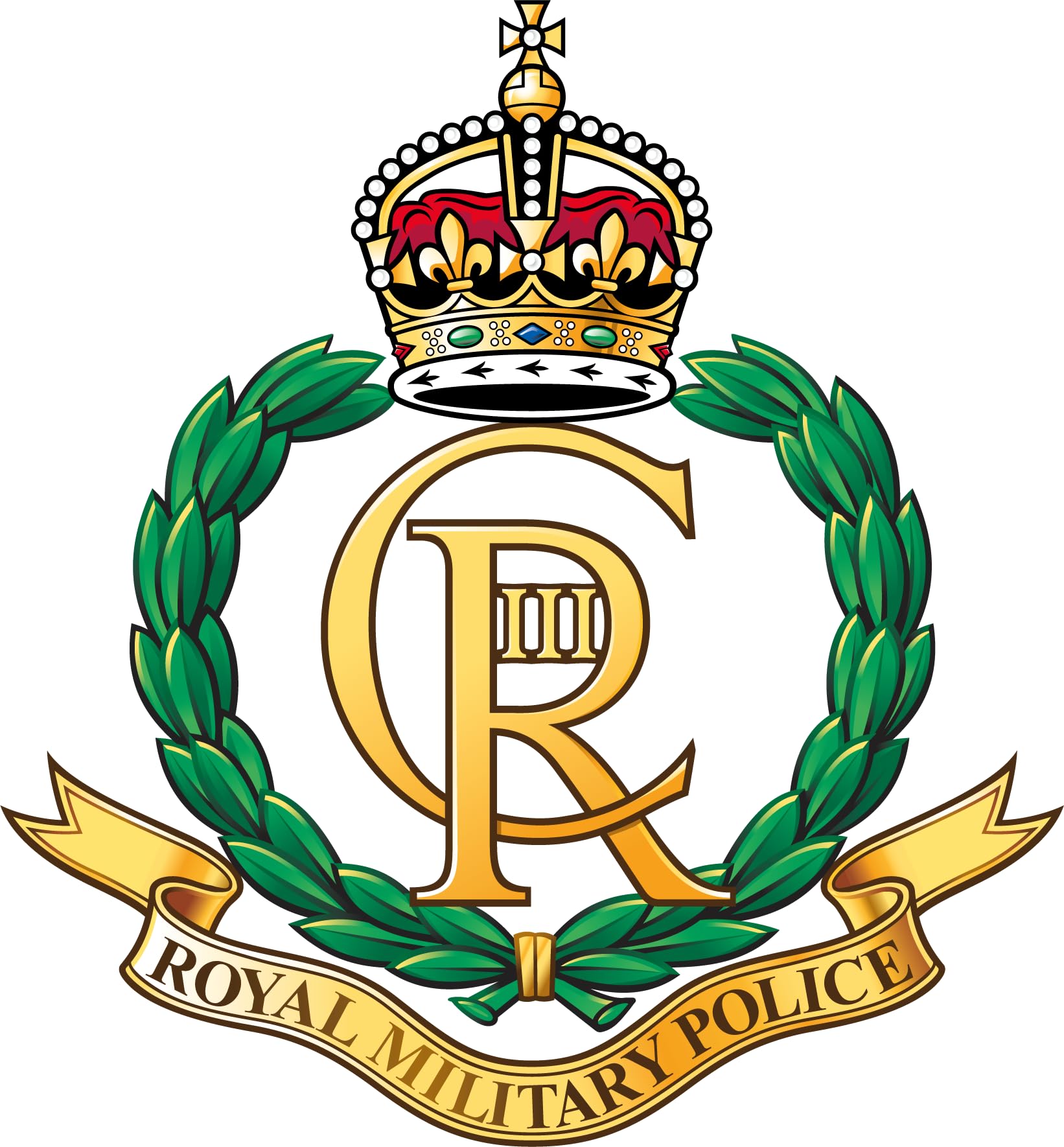 Royal Military Police Tudar Crown (SK24) Military Waterproof Vinyl Stickers Decal RMP Veteran Squaddie Army 100mm x 95mm