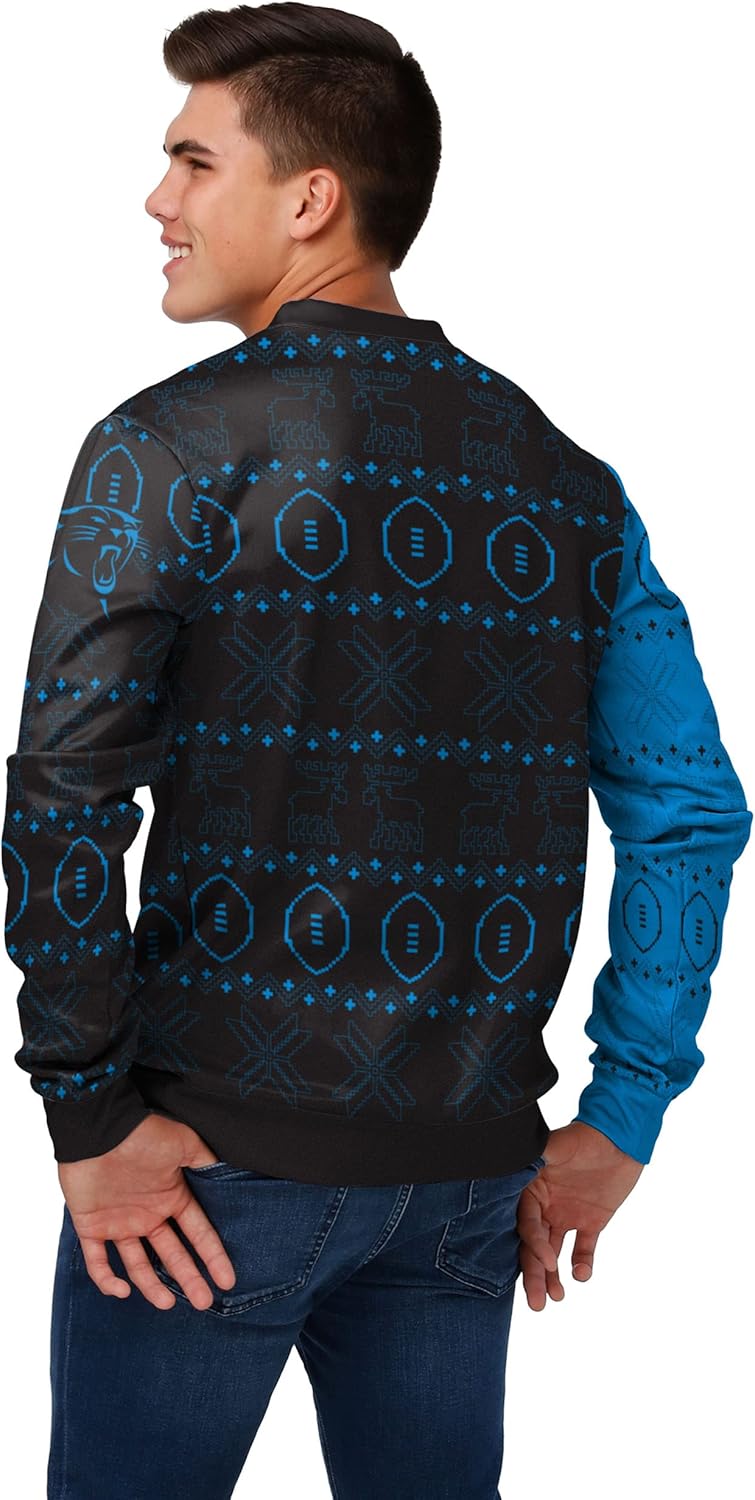 FOCO Men's NFL Printed Primary Logo Lightweight Holiday Sweater - Image 3