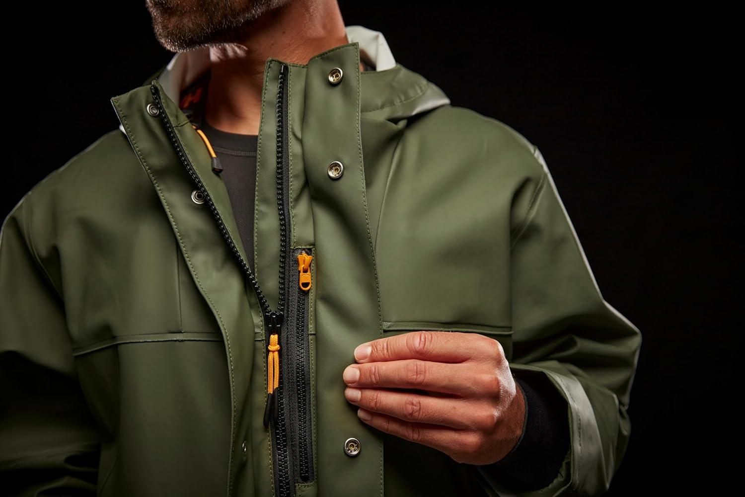 Helly Hansen Storm Rain Jacket for Men - PVC Shell Waterproof Rain Coats for Men - Neoprene Cuffs Workwear Jacket - Image 4