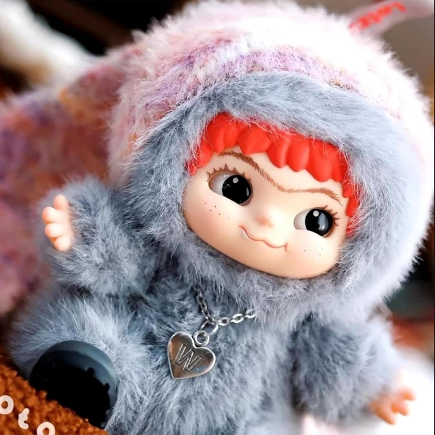 CALEMBOU Plush Blind Box Whole Set, WAKUKU Cool Party Series Stuffed Toy, Kawaii Mystery Vinyl Plush Keychain Collectible for Birthday Gift Unrepeated