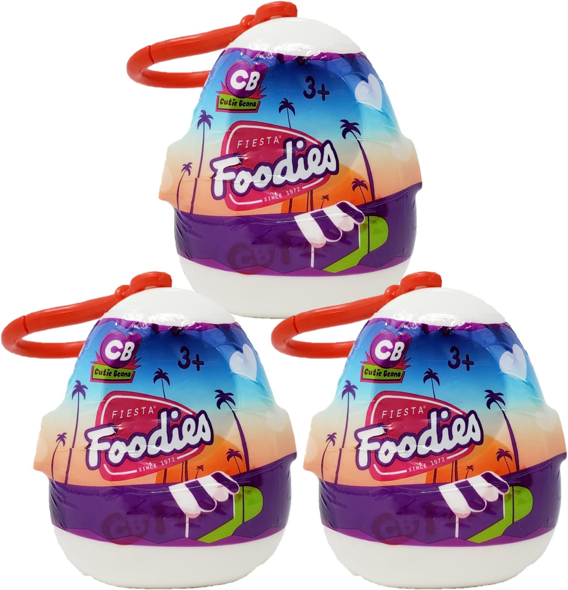 Bulls i Toy Fiesta Toys Cutie Beans Foodies Plush Clip On - Lot of 3 Capsules