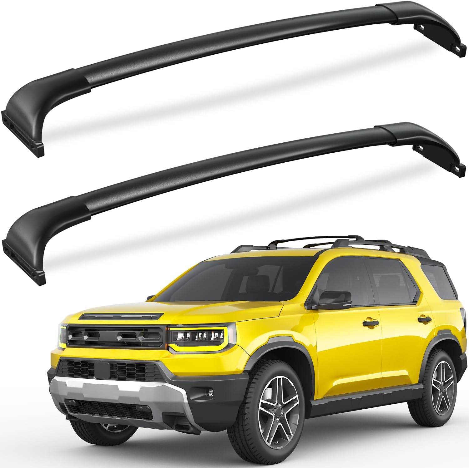 FengYu Roof Rack 220lbs Cross Bars Compatible with Honda Passport 2026 with Raised Side Rails,Heavy Duty All-Metal Aluminum Roof Rails Crossbars Rooftop Cargo Bars Black Luggage Racks Carrier