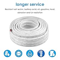 Vista 5 de Cable marino dúplex de calibre 6, cable de cobre estañado para barco, 6 pies 6 AWG estándar USA OFC alambre de cobre libre de oxígeno para altavoces