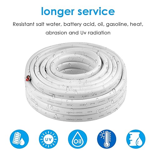 Miniatura 5 de Cable marino dúplex de calibre 6, cable de cobre estañado para barco, 6 pies 6 AWG estándar USA OFC alambre de cobre libre de oxígeno para altavoces