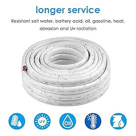 Kimbluth 6 Gauge Duplex Marine Wire Tinned Copper Boat Cable, 10ft 6 AWG Standard USA OFC Oxygen Free Copper Wire for Automotive Boat Speakers Solar Outdoors