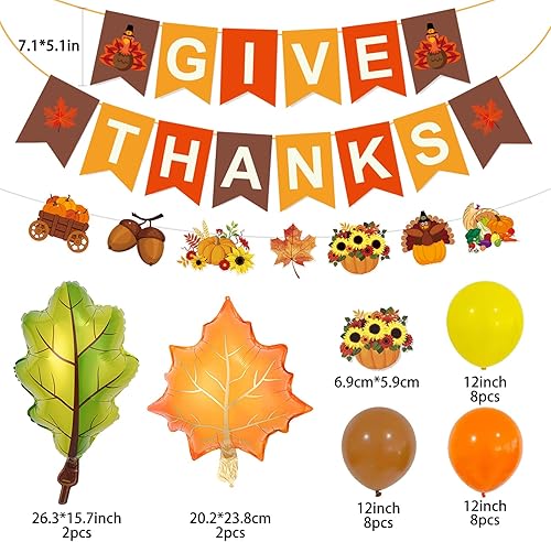 Miniatura 2 de 60 globos de decoración de Acción de Gracias para Acción de Gracias, otoño, hogar, fiesta, decoración interior y exterior