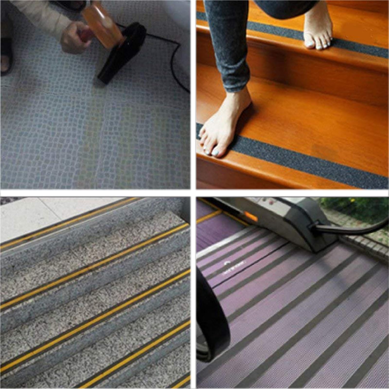 Genérico cinta escaleras Cinta Antideslizante Impermeable Para Escalones De Madera/escaleras Interiores Y Decorativas Con Peldaños, Cinta Que Ayuda Personas(L W 25m x 100mm)