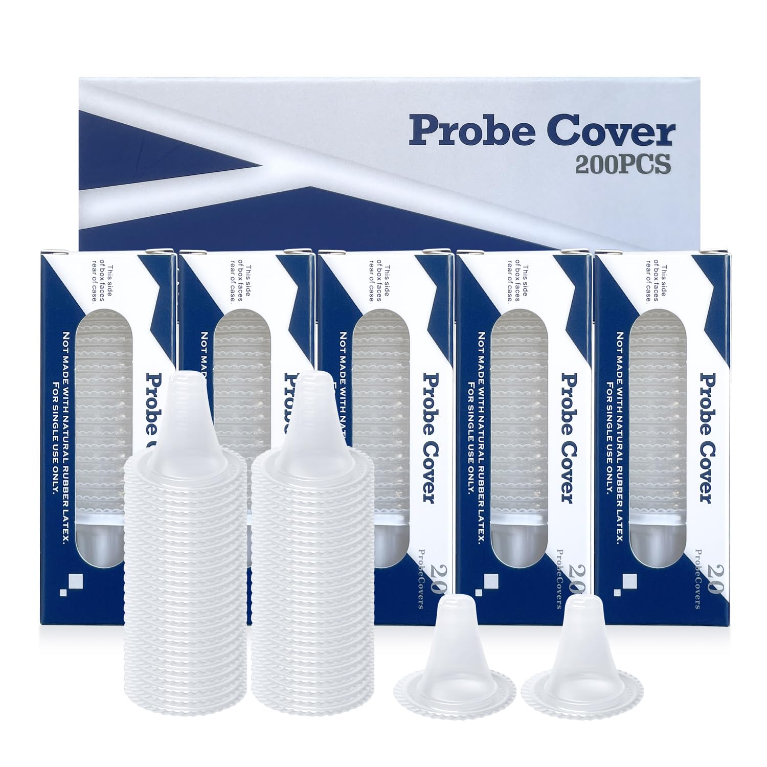 200X Ear Thermometer Probe Covers, for All Braun Thermometer Ear Covers, Lens Filters, Refill Caps,Disposable Ear Thermometer Covers (200)