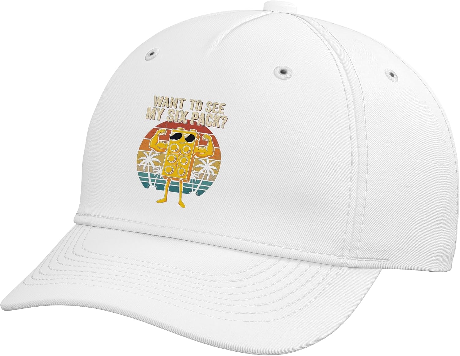 Want to See My Six Pack Tshirt Bricks Lover Master Builder Adjustable Baseball Hat