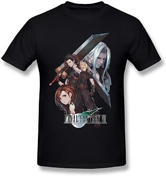 PLUSa Mens Final Fantasy 7 Gifts & Merchandise Black T Shirt by Maven XXL