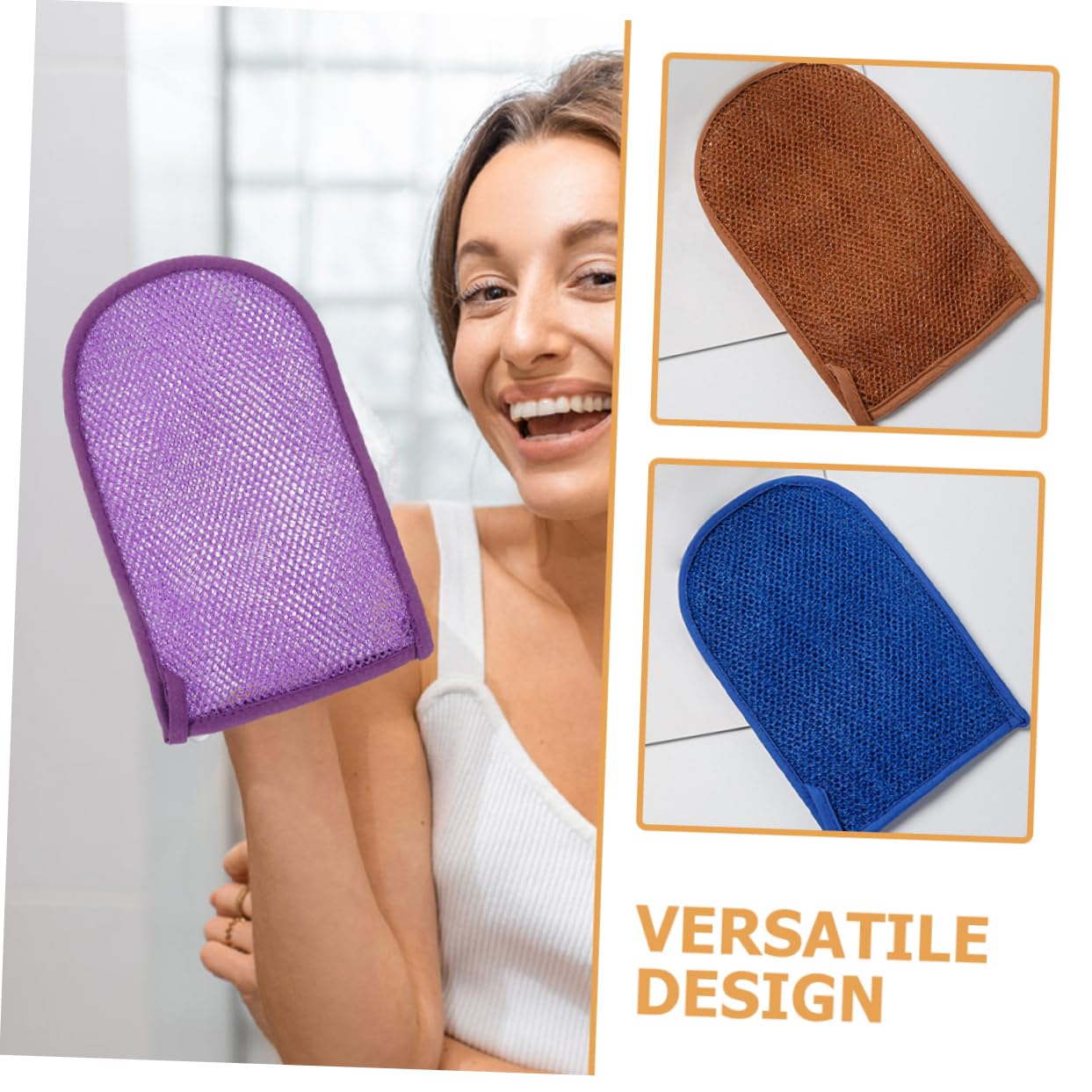 IWOWHERO 6Pcs Bathing Gloves Exfoliating Mitts and Gentle Skin Scrubbing Mittens for All Skin for Use