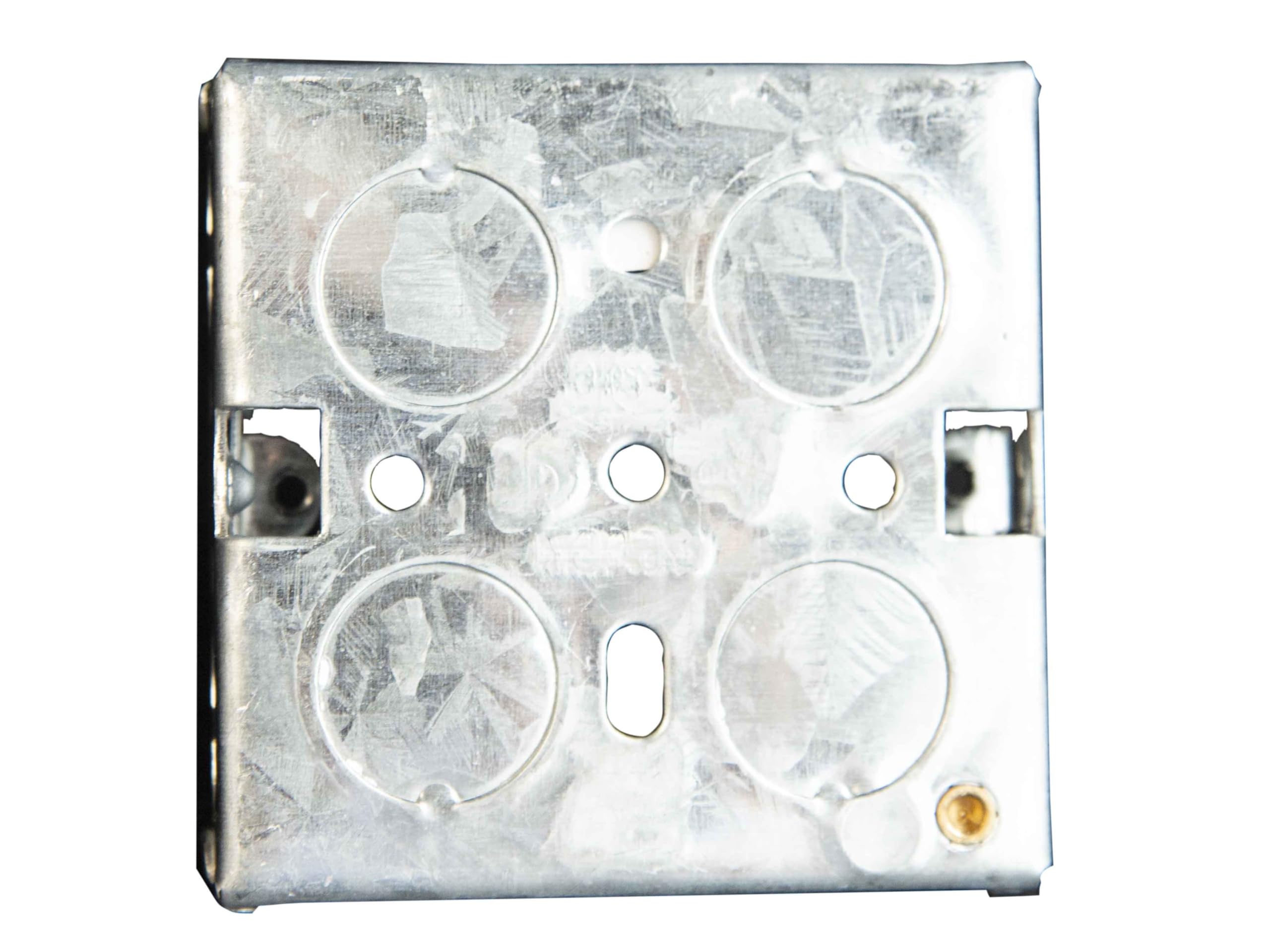 Dencon 1 Gang Metal Back Box (0.6in) (Silver), Outlet Boxes
