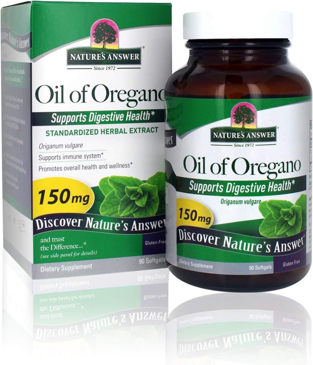 Nature's Answer Oil of Oregano Capsule Softgels, 90-Count | Natural Immune Booster | Promotes Healthy Digestion & Gut Flora