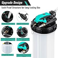 Vista 2 de Estune Extractor de líquido neumático manual de 2 galones/7.5 L, bomba extractora de aceite automotriz, cambiador de vacío de aceite con 5 mangueras