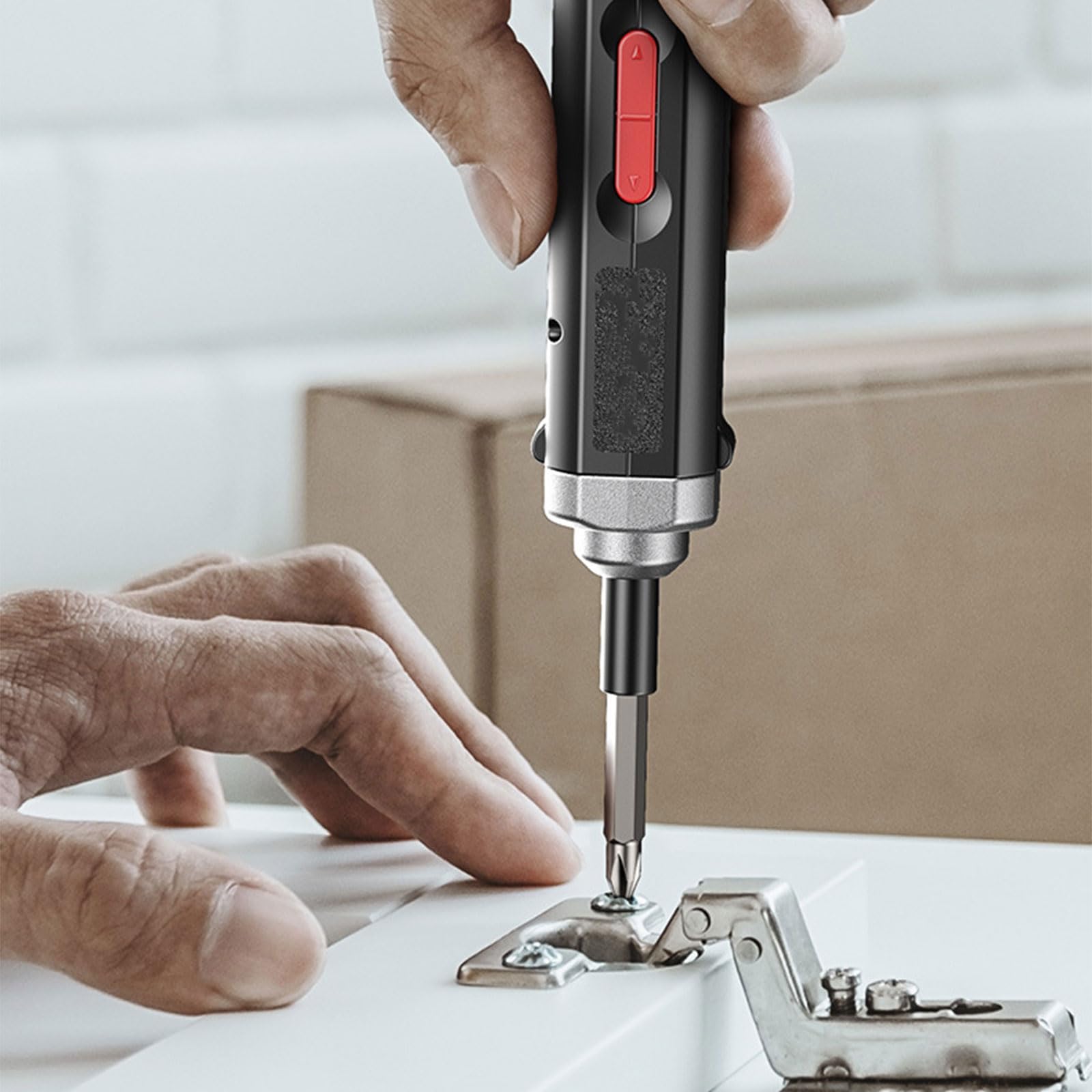 Cacciavite a batteria ricaricabile Impugnatura ergonomica Coppia elevata Impostazione Accessori multipli per assemblaggio di mobili Cacciavite elettrico Cordless