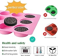 Vista 4 de Actvty Moldes Redondos para Galletas de Chocolate, 3 Piezas Moldes de Silicona Cilíndricos de Chocolate de 12 Cavidades para Oreo Cubierto