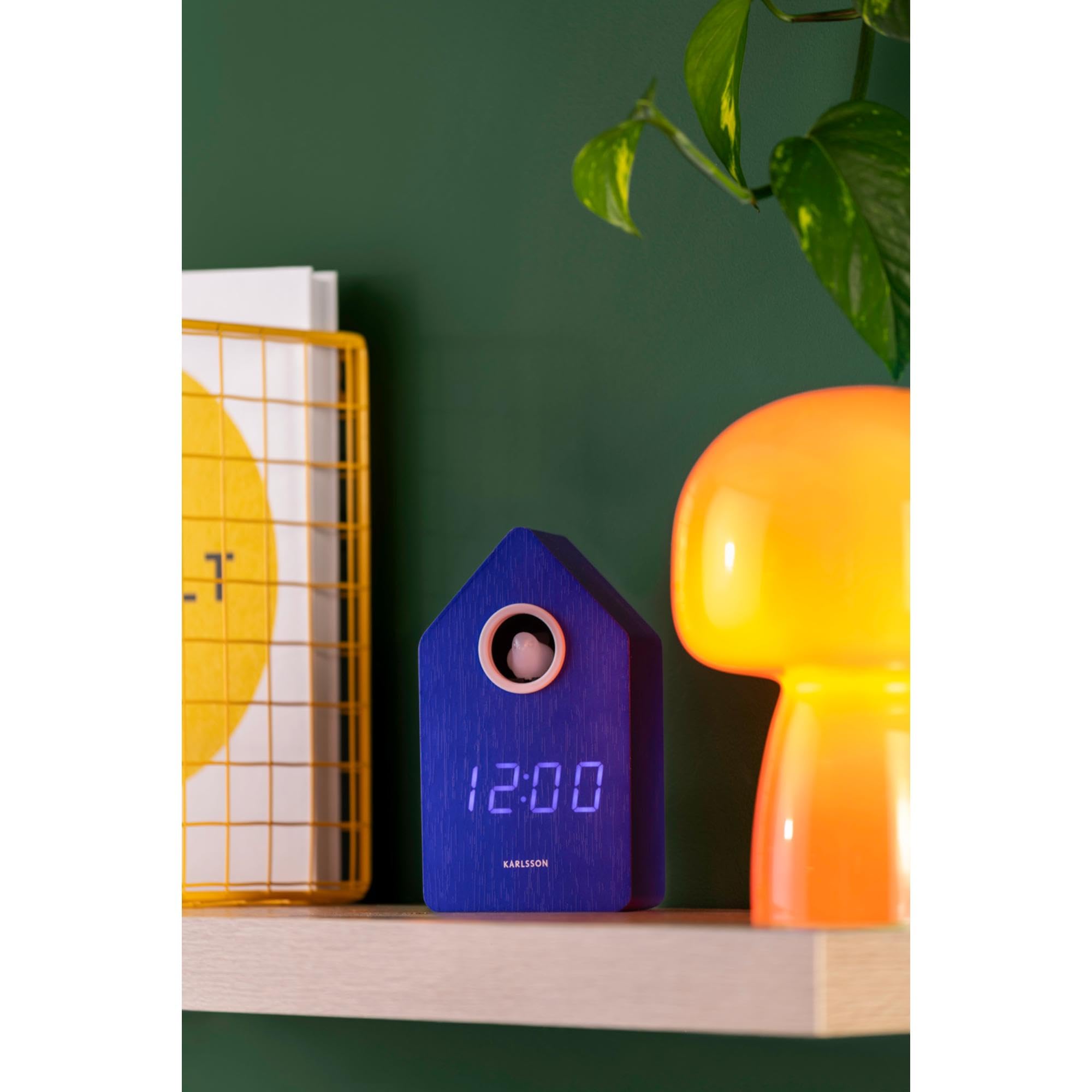 Karlsson Wecker Cuckoo Led - Blau - 9x9x15.8cm