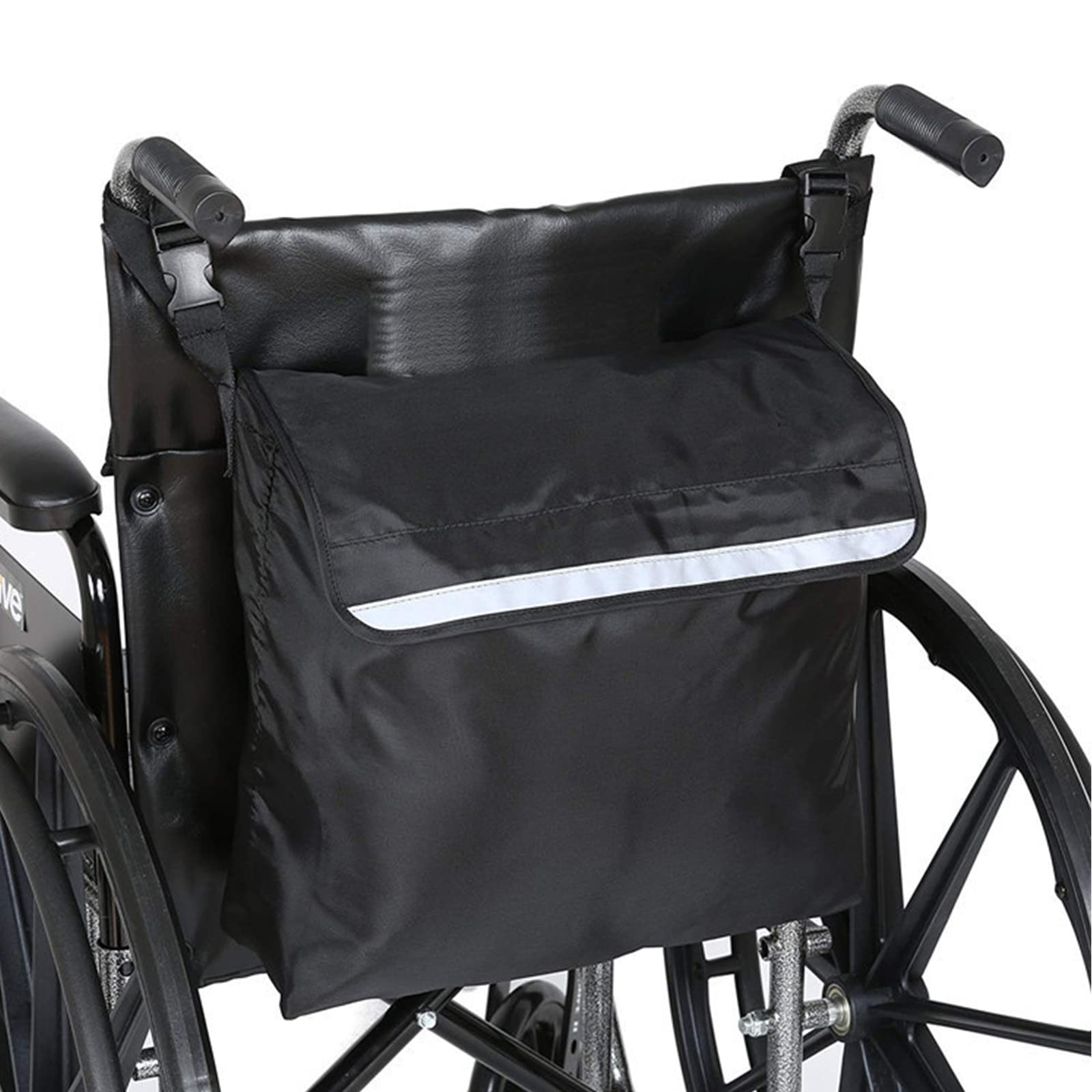 Bolsa Universal para Silla de Ruedas, Bolsa para Accesorios de Ayuda a la Movilidad para sillas de Ruedas con Tiras Reflectantes, Mochila Impermeable para Almacenamiento de sillas de Ruedas para per