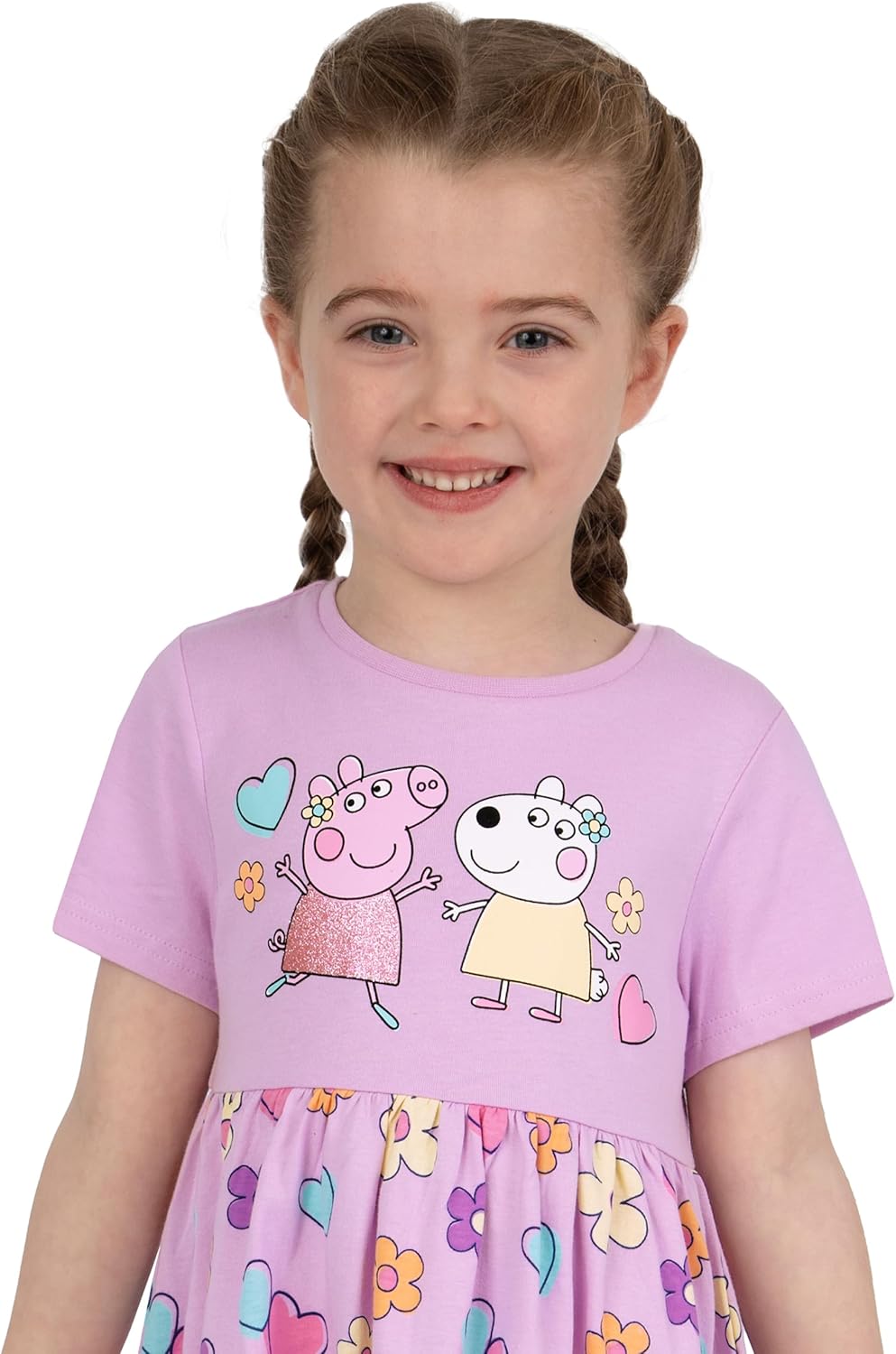 Peppa Pig Dress | Cotton Girls Dress | Short Sleeve Dresses for Girls | Kids Dresses - Image 3