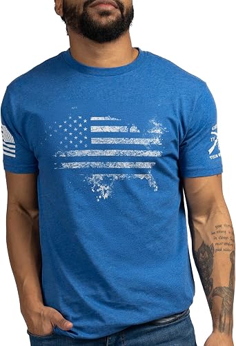 Grunt Style American Acid - USA Flag Graphic Tee, Patriotic Shirt - Mens Short Sleeve T-Shirt