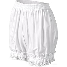 Aniler Womens Cotton Lolita Bloomers Maid Ruffle Pumpkin Pants Shorts