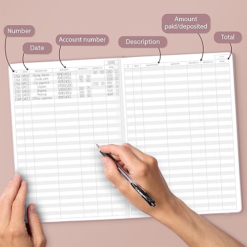 Vista 34 de Skyline Libro de contabilidad - Diario de registro columnar para uso personal y contabilidad de pequeñas empresas - Registro de gastos para rastrear