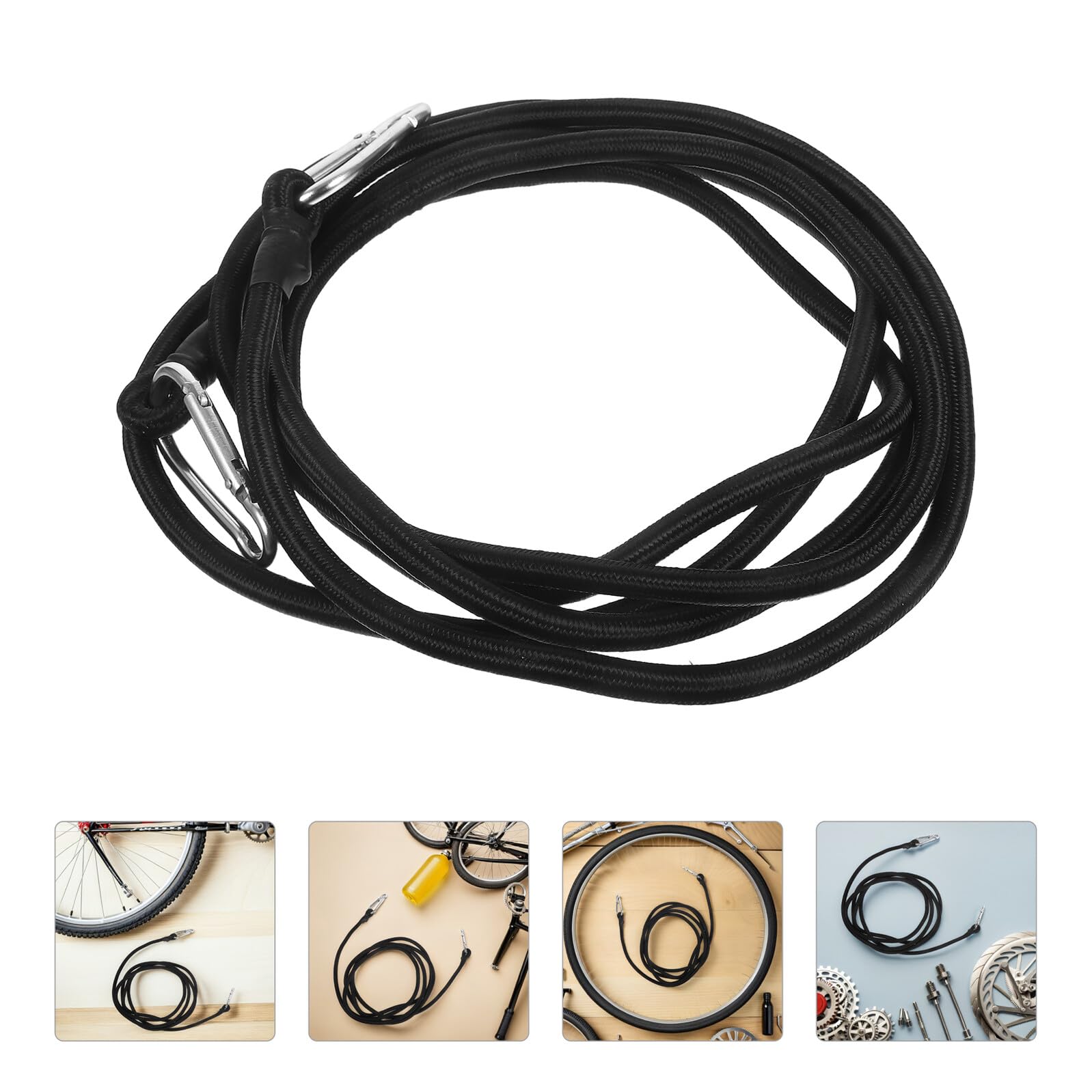 4 Stück Teiliges Motorrad Spanngurte Verstellbare Bungee Zurrgurte mit Karabiner für Sicheres Verzurren von Motorrad Mountainbike Gepäck und Transport Fahrradträger Wetterfest und